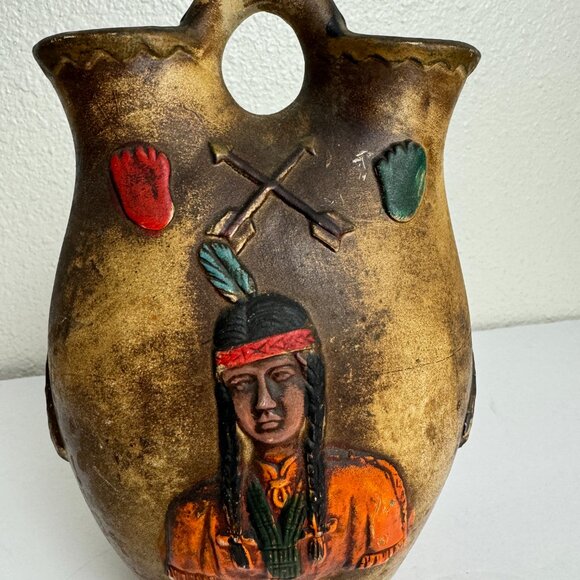 Vintage Native American Indian Pottery Vase Authentic Indian SYMBOLS - Picture 6 of 14